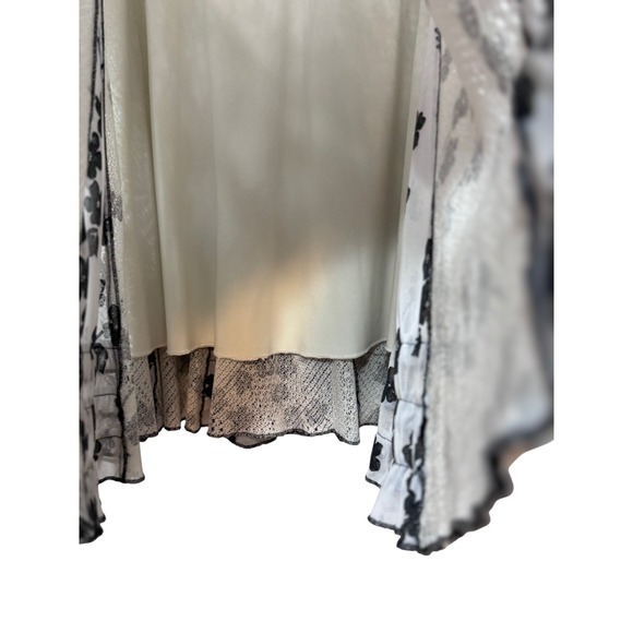 Coldwater Creek Coquette Ruffle Midi Skirt Womens‎ Size M Fairycore Cottagecore - Picture 4 of 8